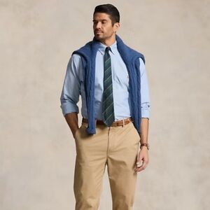 Ralph Lauren Blue Cotton Yarmouth Dress Shirt 16.5 | 33